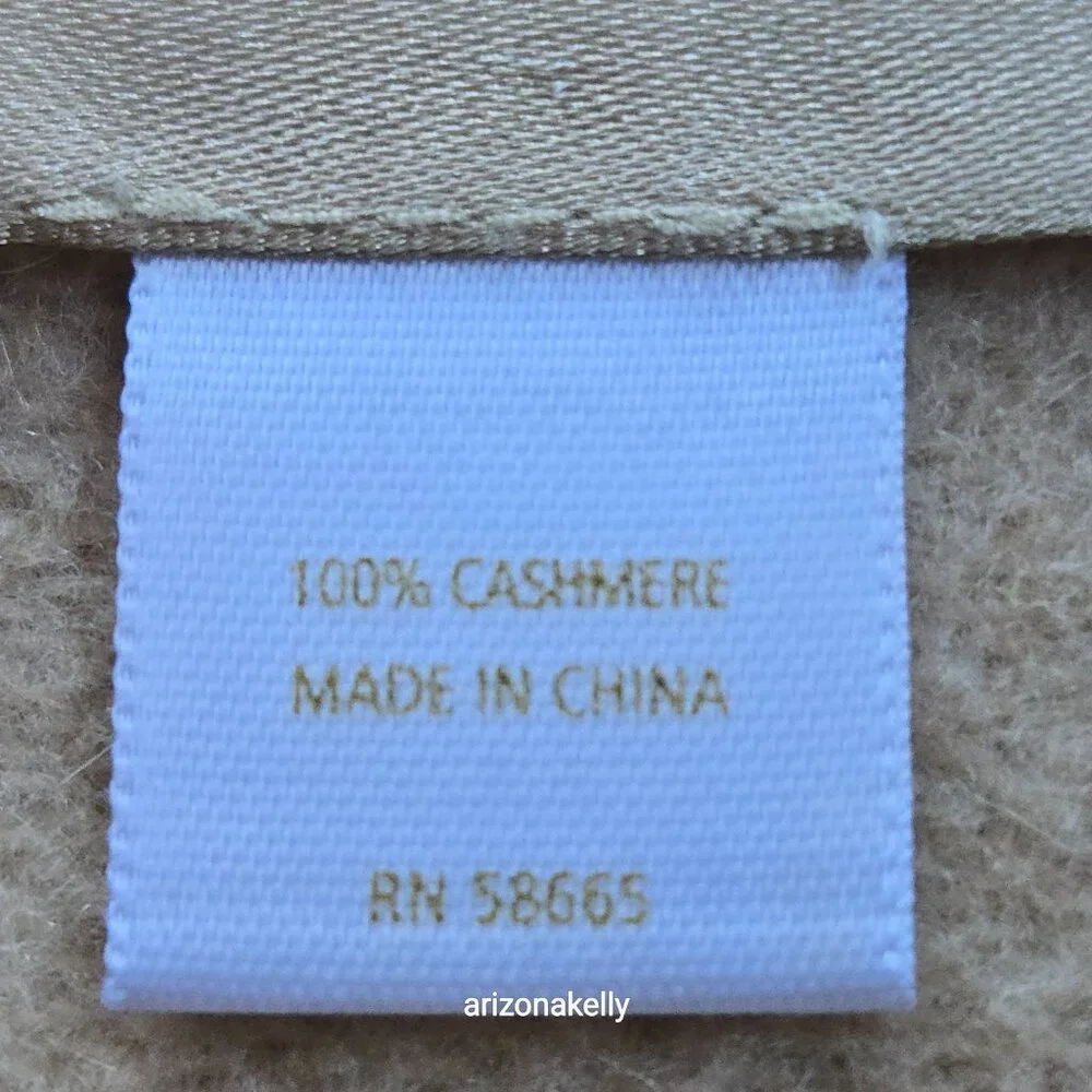 NWOT Nordstrom Cashmere Two Tone Scarf Tan